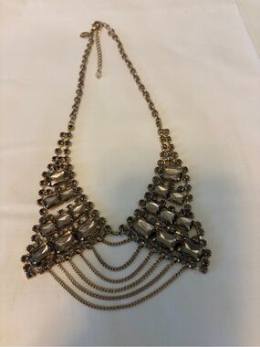 Mark Statement Smoky Crystal Bib Necklace